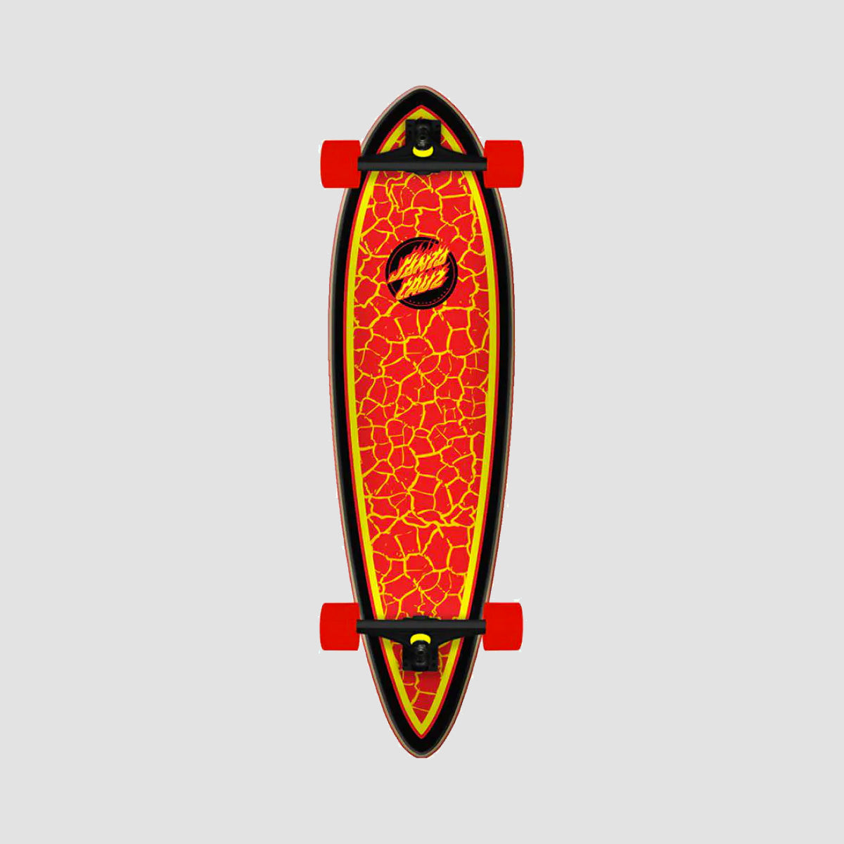 Santa Cruz Flame Dot Pintail Cruiser Skateboard Red - 33"