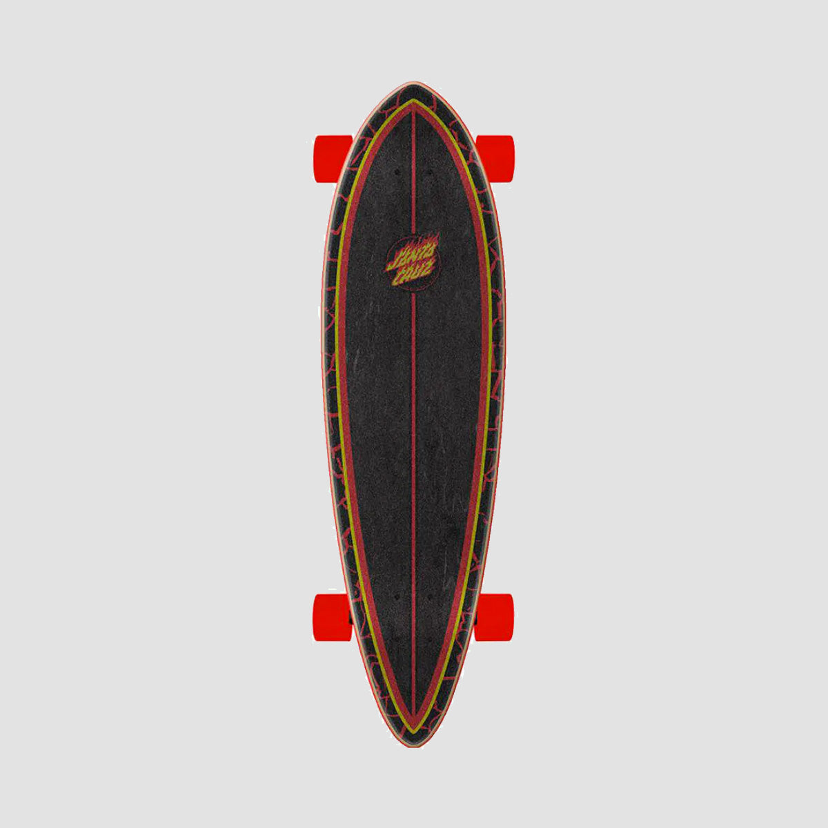 Santa Cruz Flame Dot Pintail Cruiser Skateboard Red - 33"