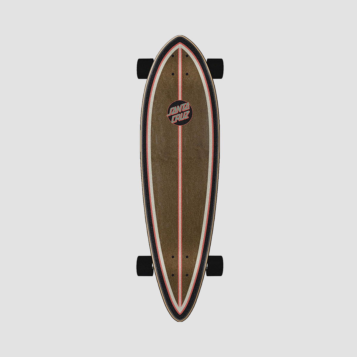 Santa Cruz Gold Stripe Pintail Cruiser Skateboard Multi - 33"