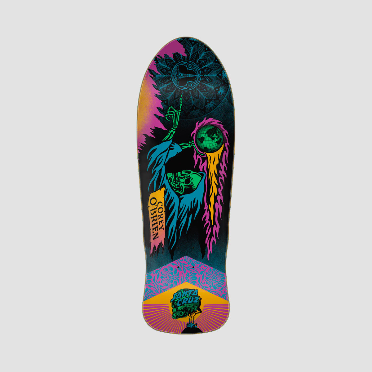 Santa Cruz OBrien Reaper Shepard Fairey Reissue Skateboard Deck - 9.85"