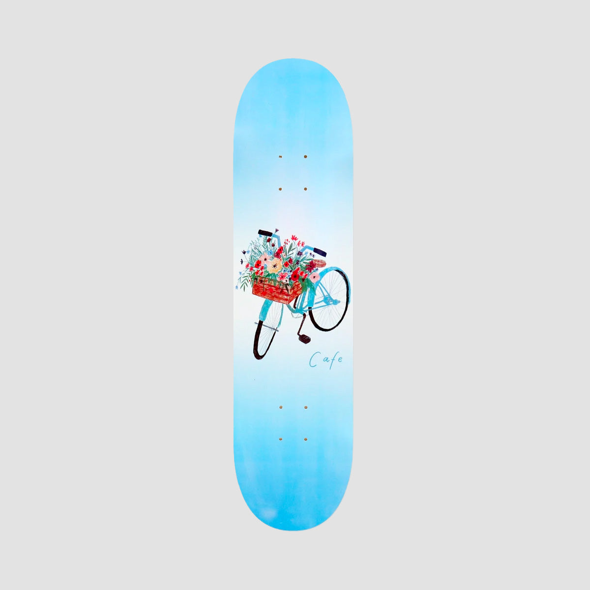 Skateboard Cafe Flower Basket Skateboard Deck Blue - 8.125"
