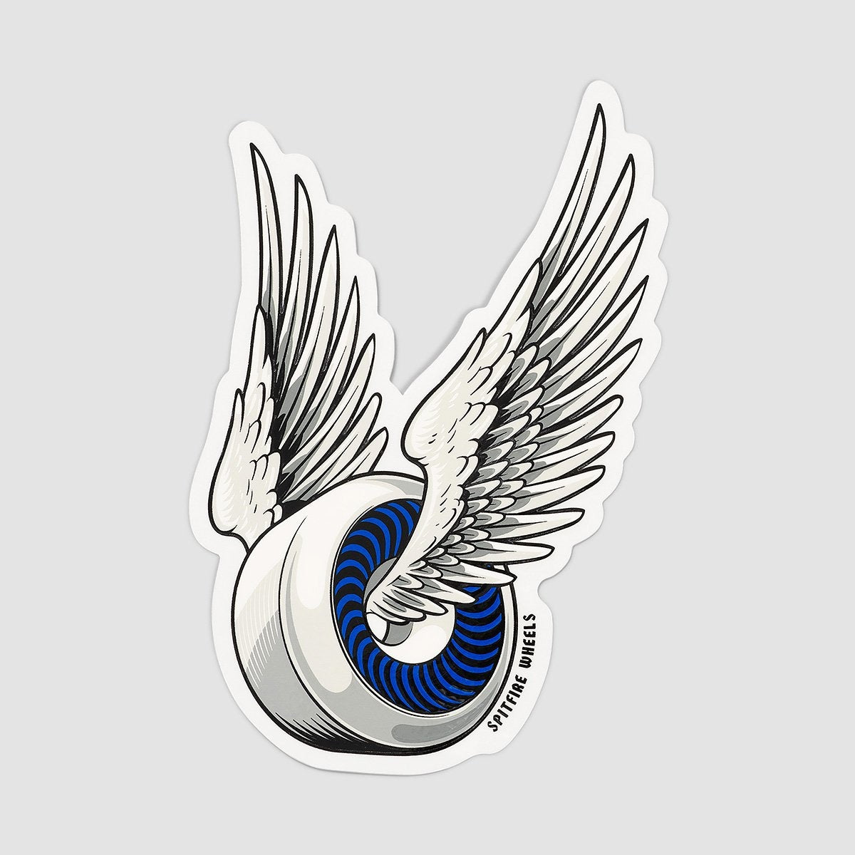 Spitfire OG Classic Sticker White/Blue 150mm x 95mm - Skateboard