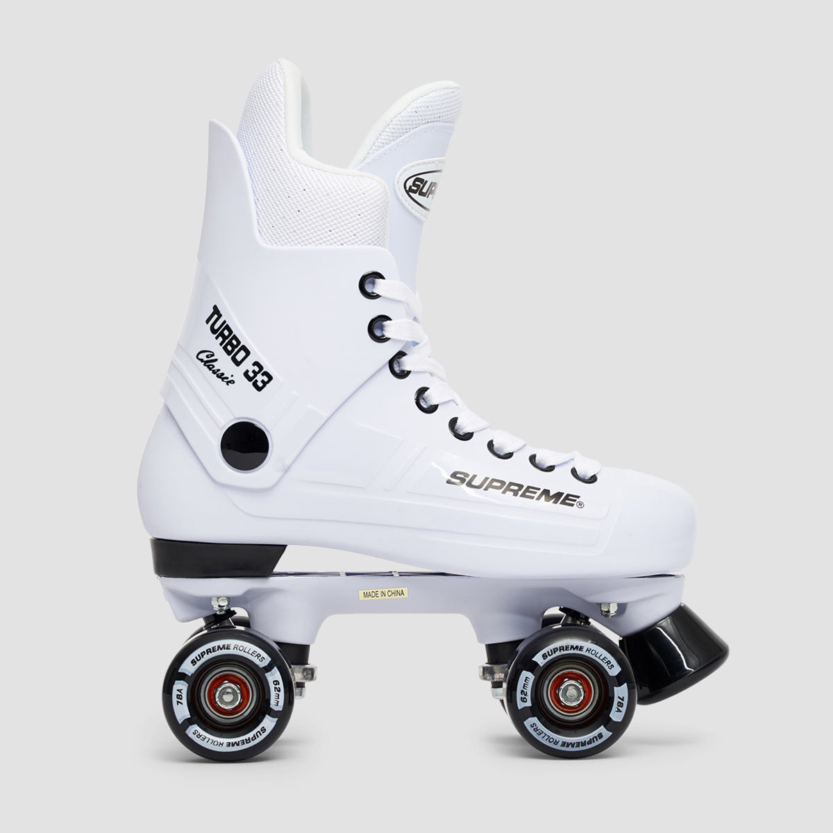 Supreme Turbo 33 Nylon Quad Skates White/Black