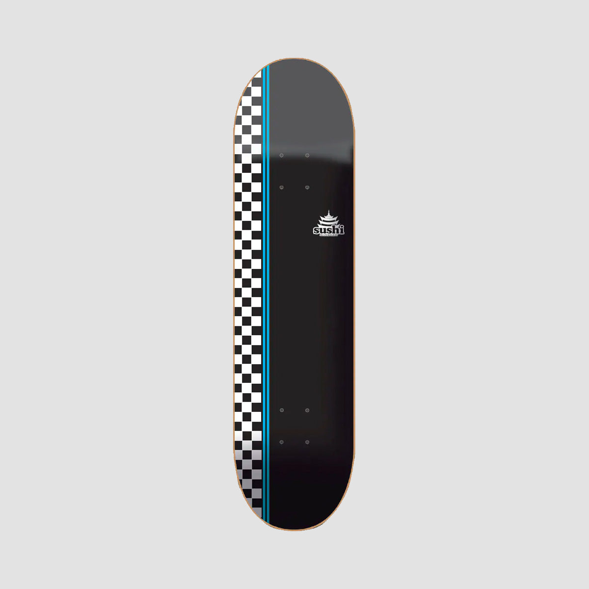 Sushi Checker Logo Skateboard Deck Black - 8.25"
