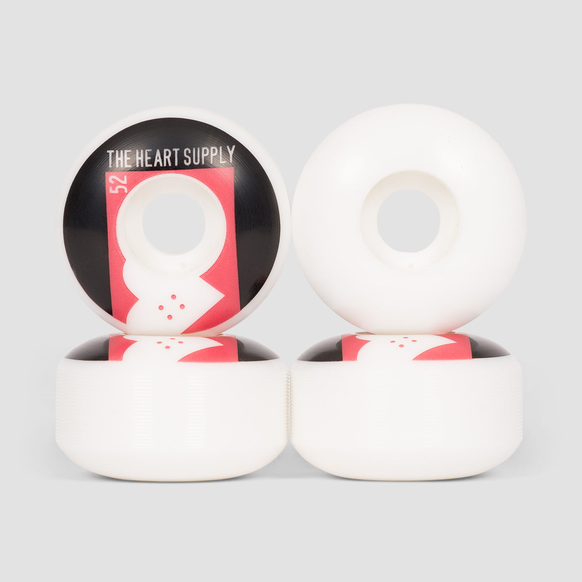 The Heart Supply Even Skateboard Wheels Red 52mm