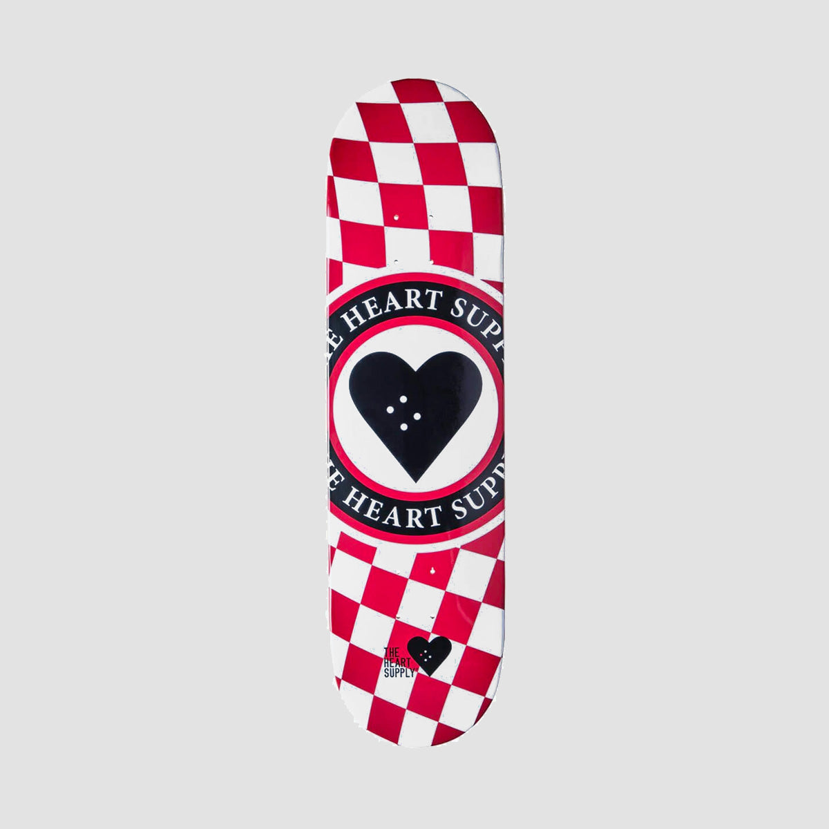 The Heart Supply Insignia Check Skateboard Deck Red - 8.25"