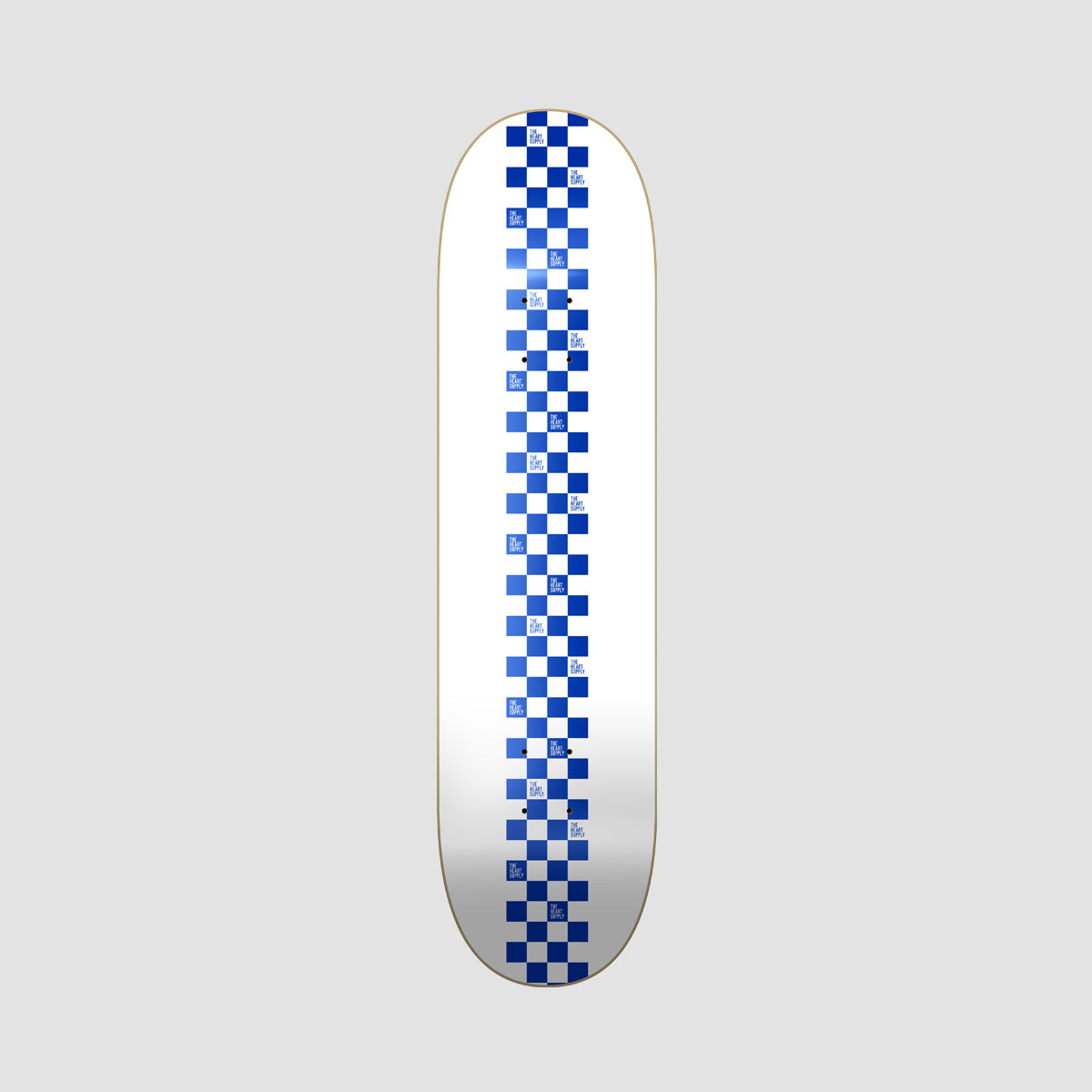 The Heart Supply Logo Boards Checkered Board Skateboard Deck Blue - 8"
