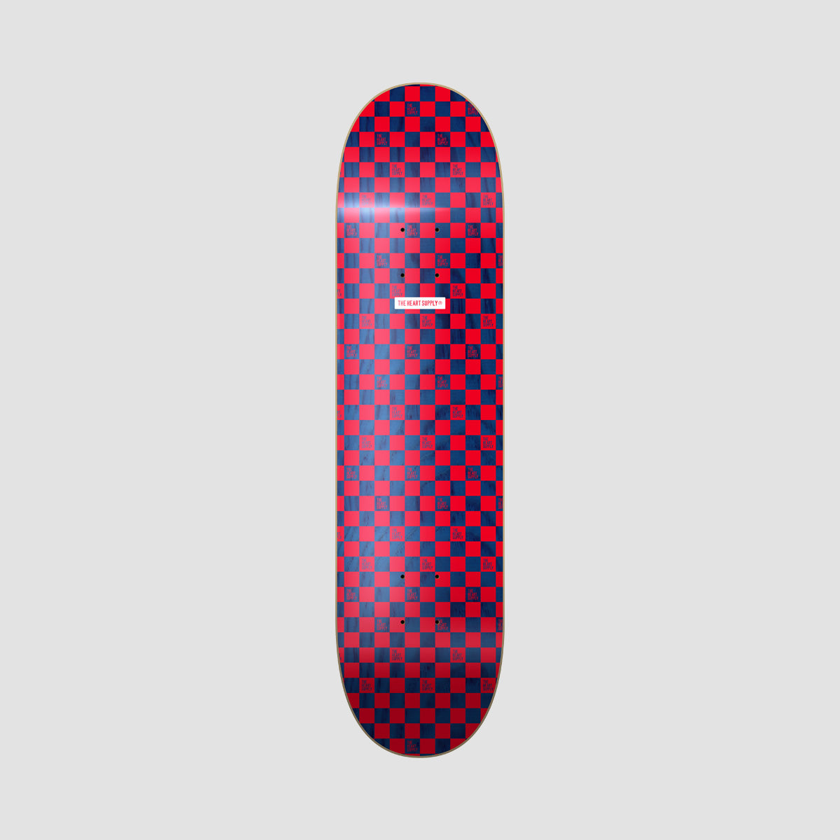 The Heart Supply Luxury Checkers Skateboard Deck Red/Blue - 8"
