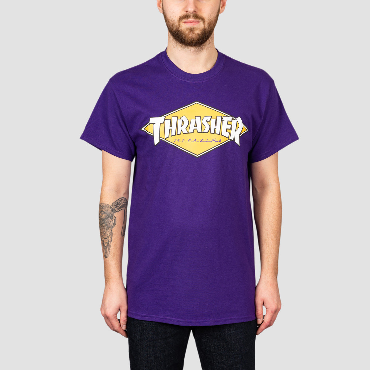 Thrasher Diamond Logo T-Shirt Purple