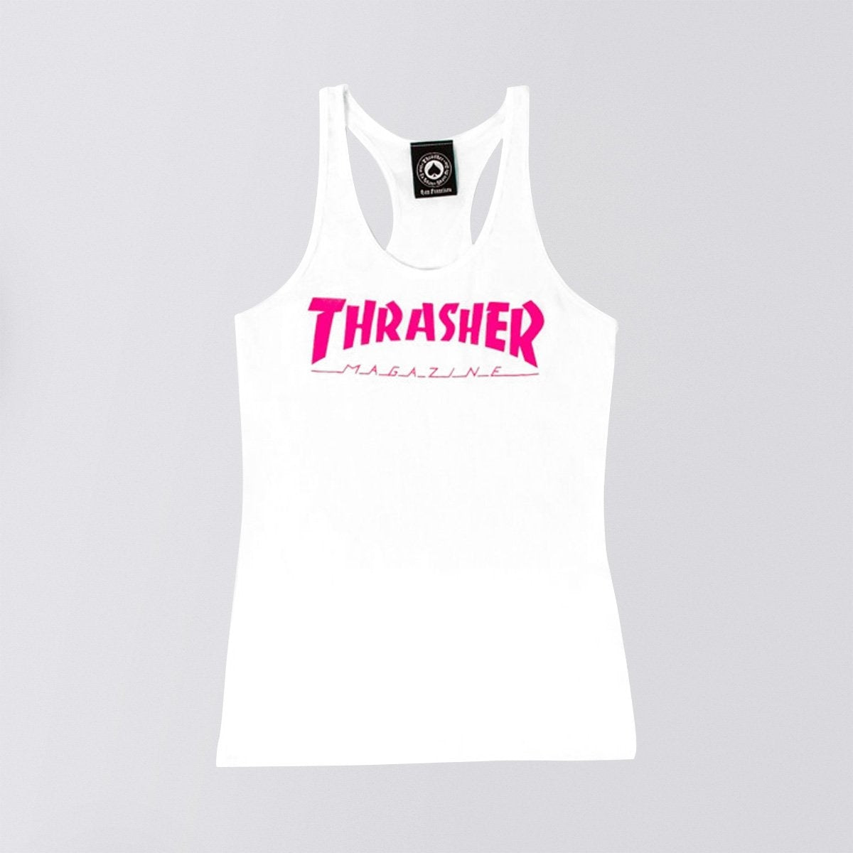 Thrasher Mag Logo Racerback Tank Vest White - Womens - Clothing