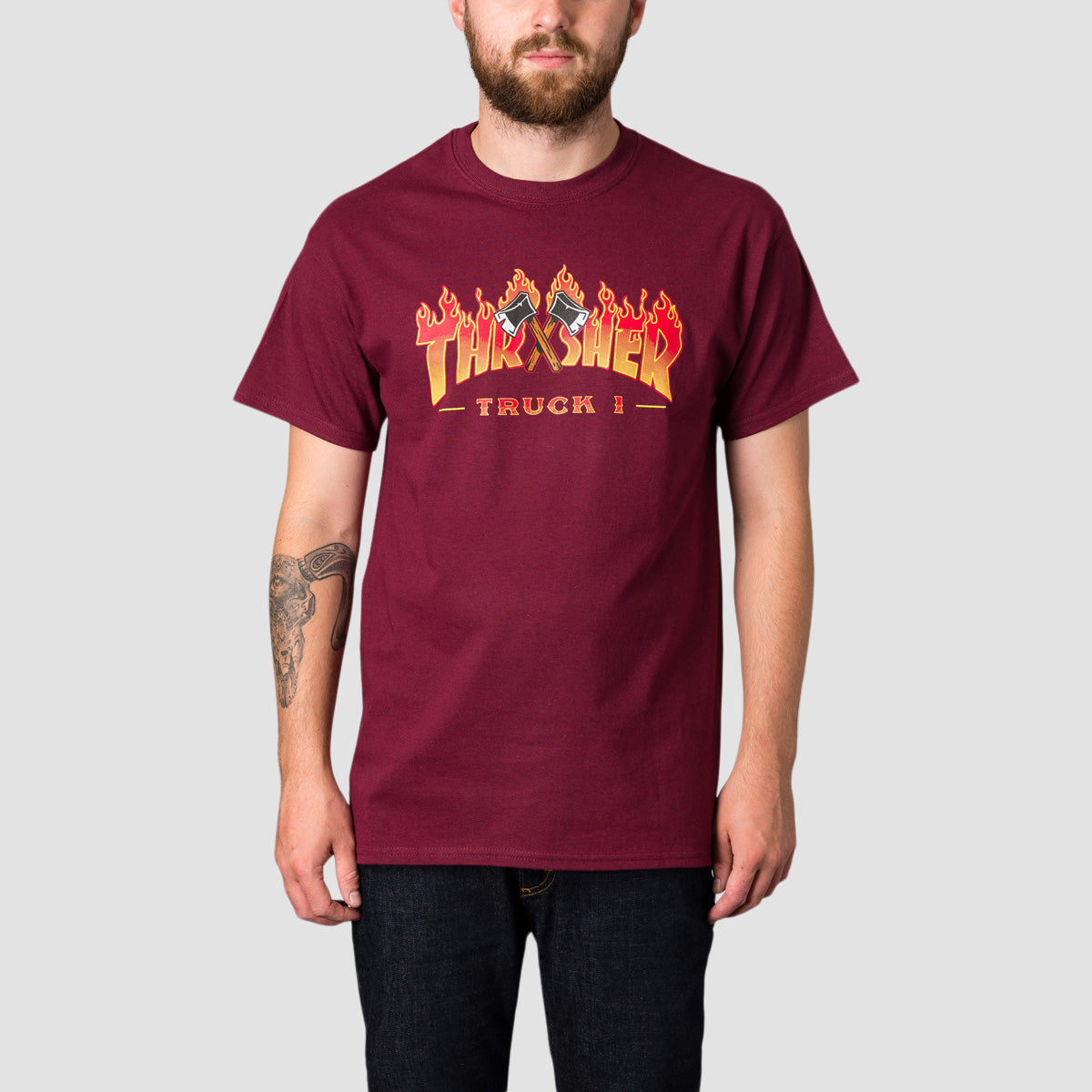 Thrasher Truck 1 T-Shirt Maroon