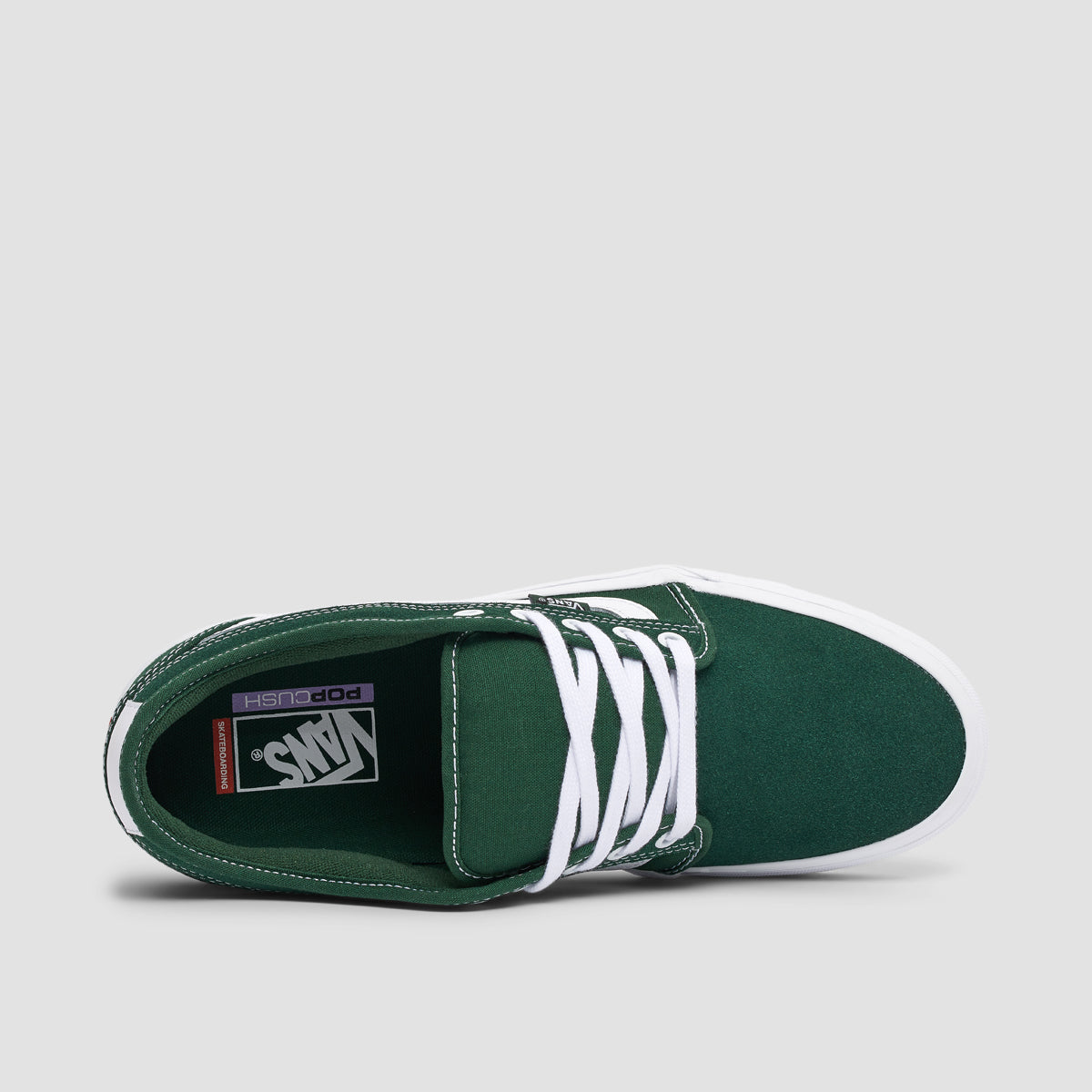 Vans Chukka Low Sidestripe Shoes - Dark Green/White