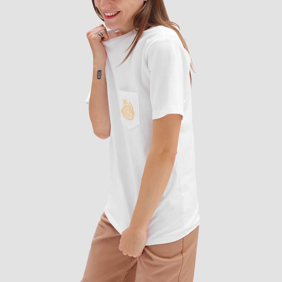 Vans Lizzie Armanto OTW Pocket T-Shirt White - Womens