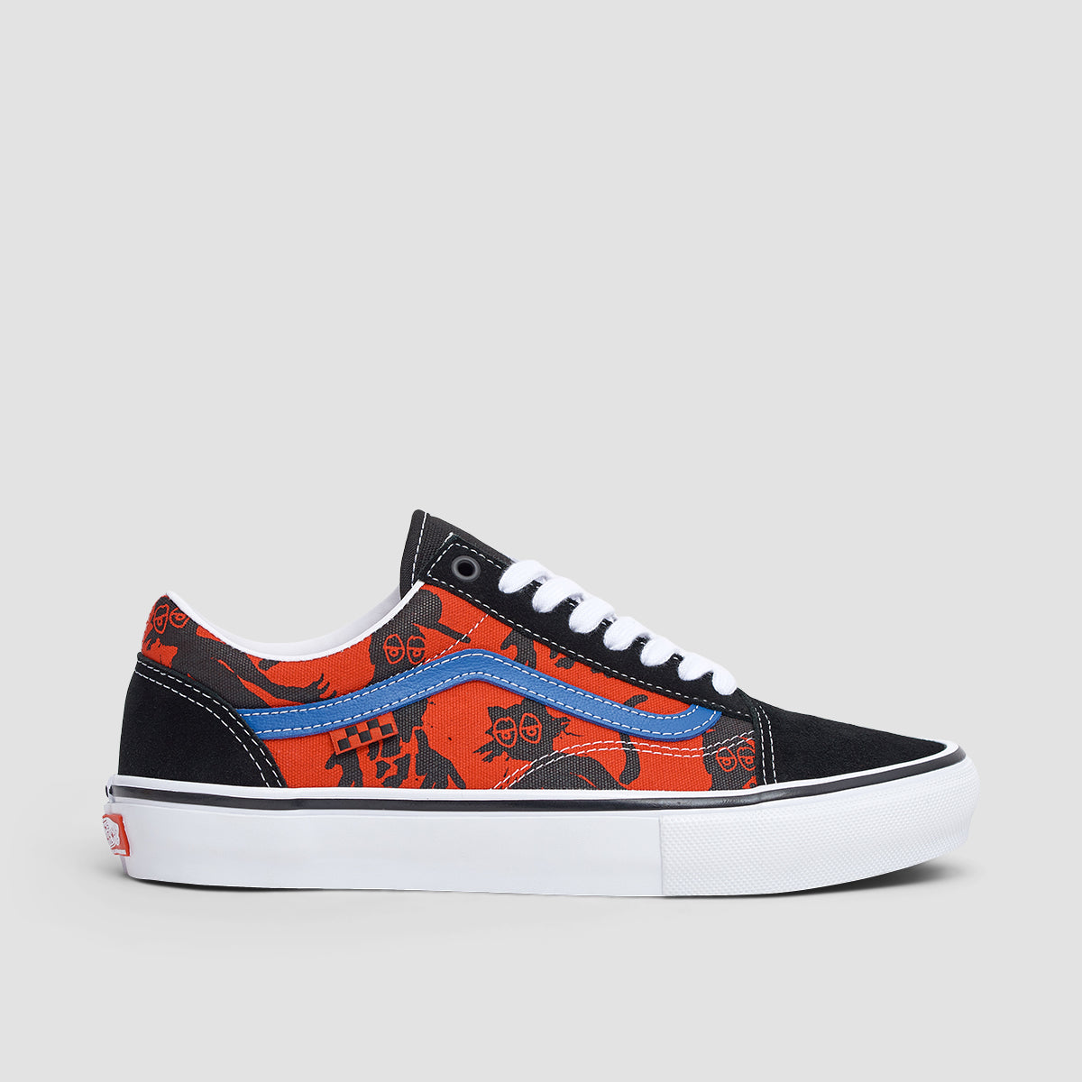 Vans Skate Old Skool Shoes - Krooked By Natas For Ray Red
