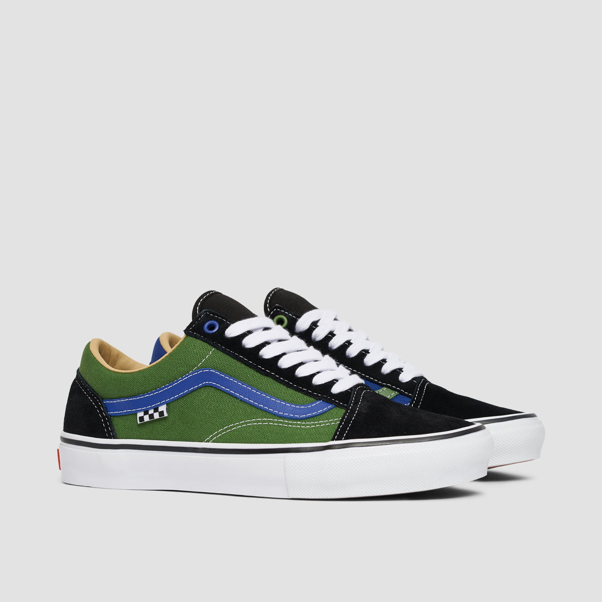 Old skool vans deals green blue yellow