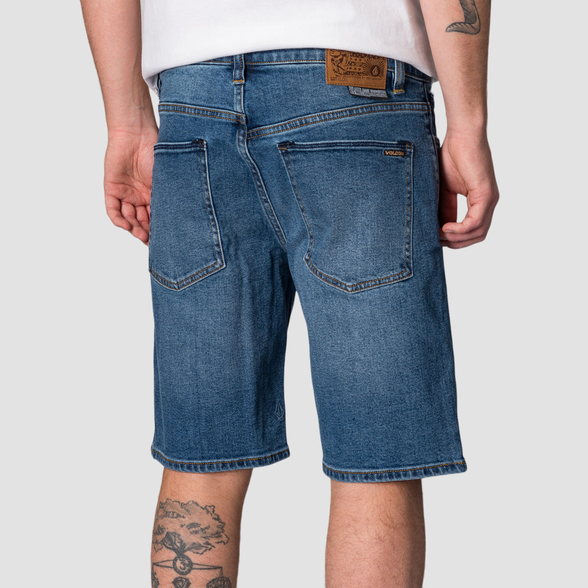 Volcom Solver 20" Slim Fit Denim Shorts Cowboy Blues