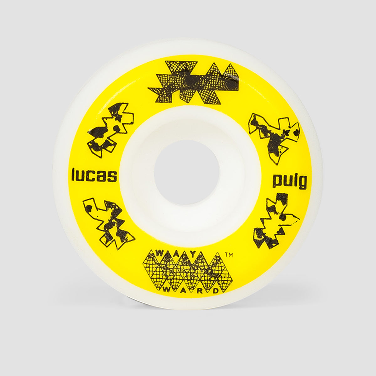 Wayward Lucas Puig Funnel Cut Skateboard Wheels White/Yellow 52mm