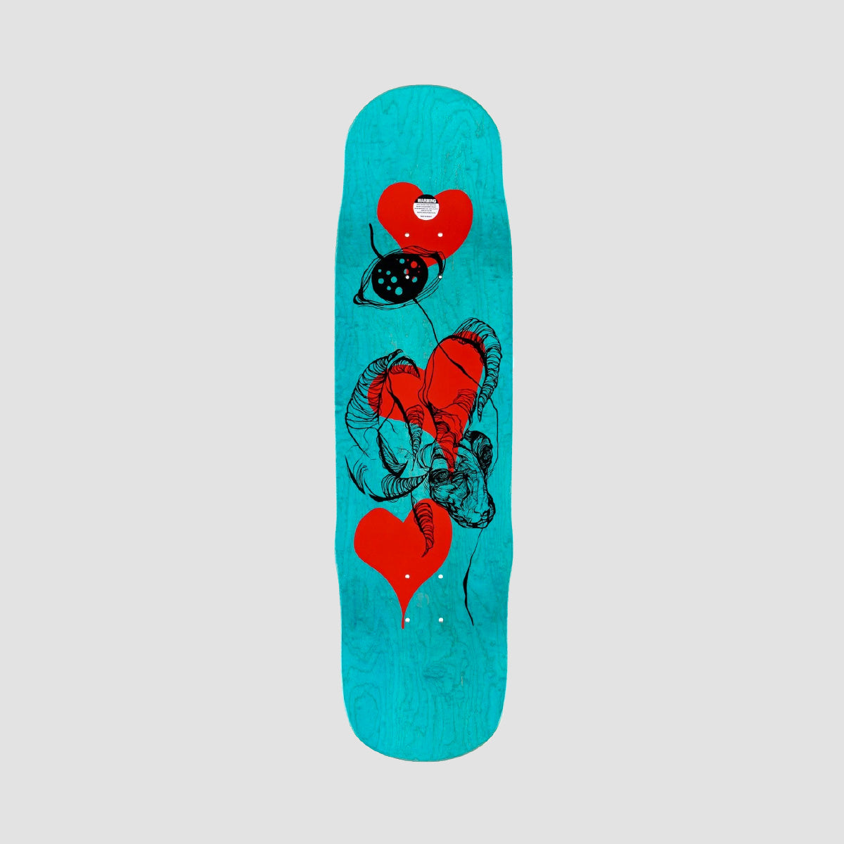 Welcome Tusk on Effigy Daniel Vargas Pro Skateboard Deck Teal/Silver Foil - 8.8"