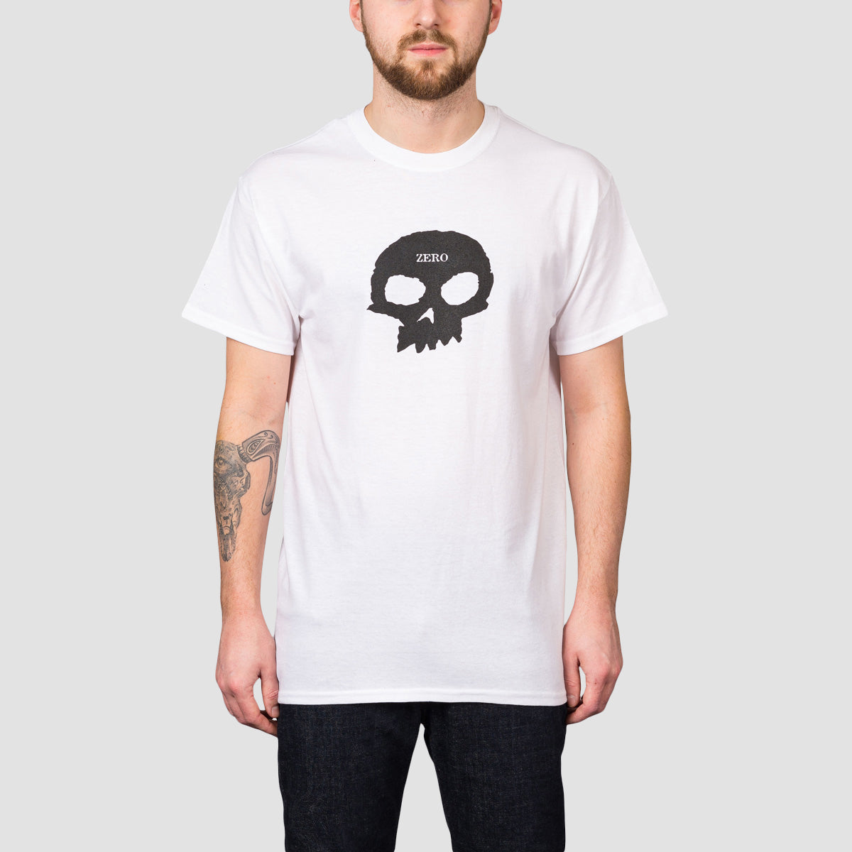 Zero Single Skull T-Shirt White/Black